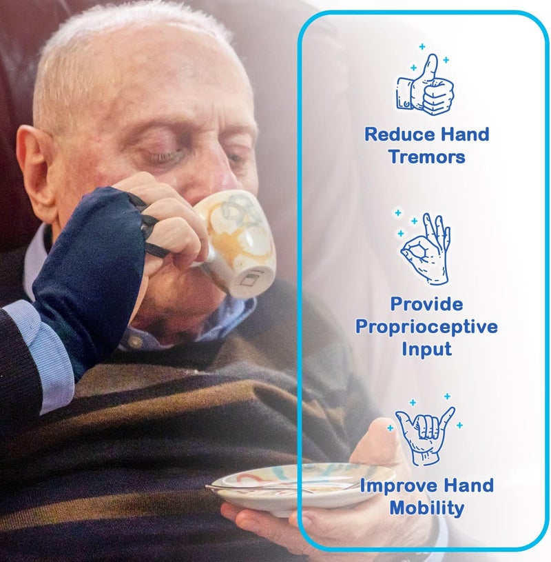 HandiThings ®: Hand Weight - Proudly Hand Made in the USA! (WORKS FOR RIGHT OR LEFT HAND) Beneficial for Tremor Control, Fine Motor Skill Activities, Improved Hand/Wrist Mobility, Writing Stability & Strengthening. (PLEASE SEE SIZING CHART AND MEASURE HAND PROPERLY BEFORE ORDERING) - Image 4